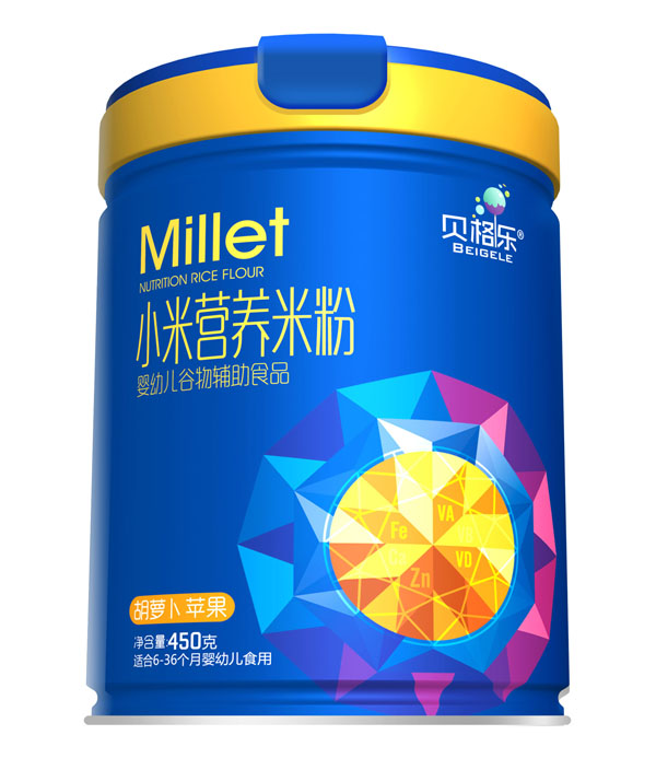 貝格樂小米營(yíng)養(yǎng)米粉-胡蘿卜蘋果 聽裝