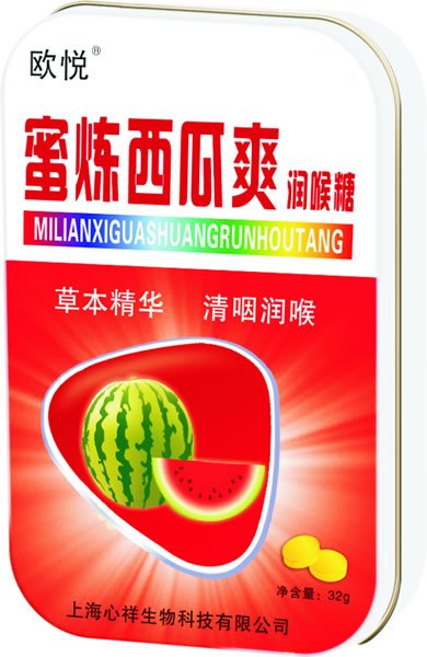 歐悅蜜煉西瓜爽潤(rùn)喉糖 豎盒