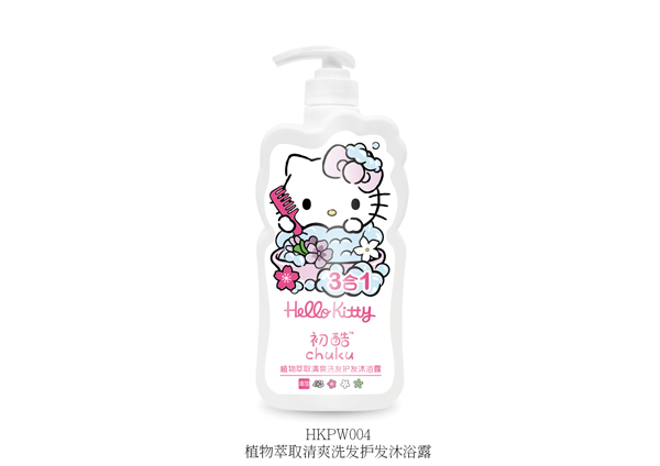 Hello Kitty初酷植物萃取清爽洗發(fā)護發(fā)沐浴露 400ml