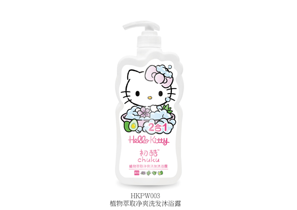 Hello Kitty初酷植物萃取凈爽洗發(fā)沐浴露 400ml
