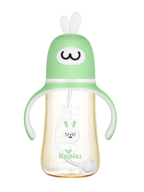 康喂兒趣萌兔PPSU 寬口奶瓶300ML 綠色