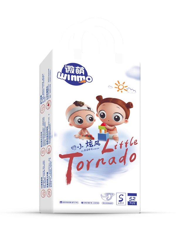 微萌小旋風(fēng)嬰兒薄柔瞬吸紙尿褲S52