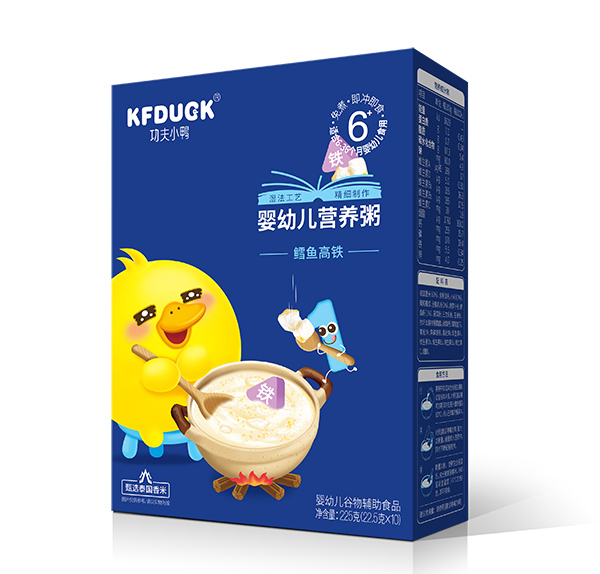 功夫小鴨嬰幼兒營(yíng)養(yǎng)粥-鱈魚高鐵