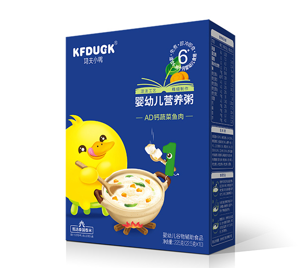 功夫小鴨嬰幼兒營(yíng)養(yǎng)粥-AD鈣蔬菜魚肉