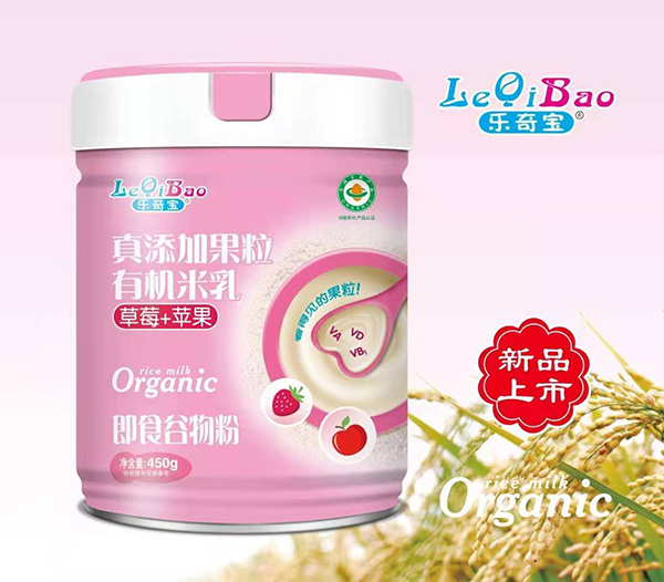 樂奇寶真添加果粒有機(jī)米乳 草莓+蘋果