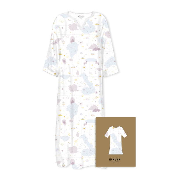 yikyak孕婦裝家居服睡裙(成人款) 流浪星球.jpg