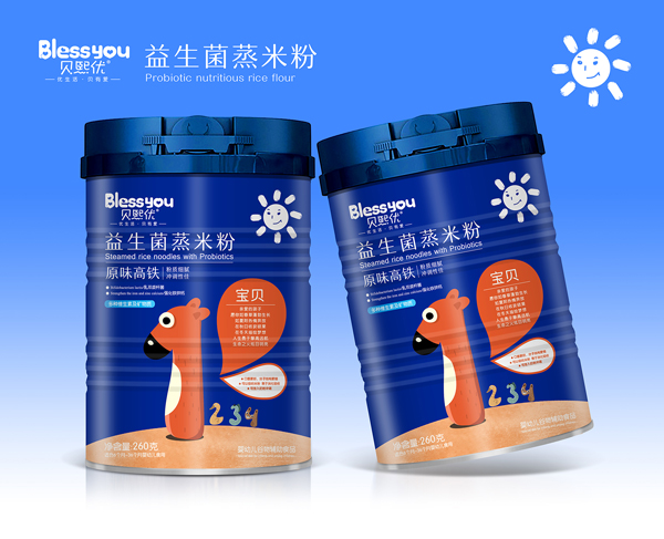 貝熙優(yōu)益生菌蒸米粉 原味高鐵