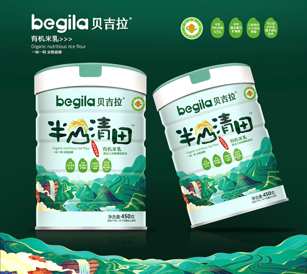 貝吉拉半山清田有機米乳 鐵鋅鈣核桃 聽裝