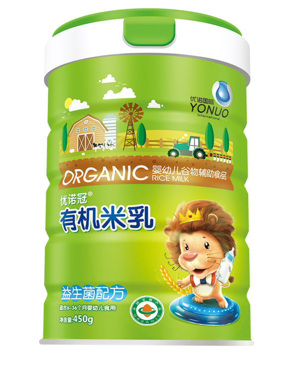 優(yōu)諾冠益生菌有機(jī)米乳 聽(tīng)裝