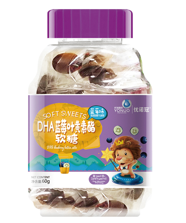 優(yōu)諾冠DHA藍莓葉黃素脂軟糖 蘋果味