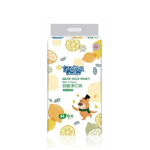 伊酷熊弱酸果C褲-嬰兒紙尿褲M64