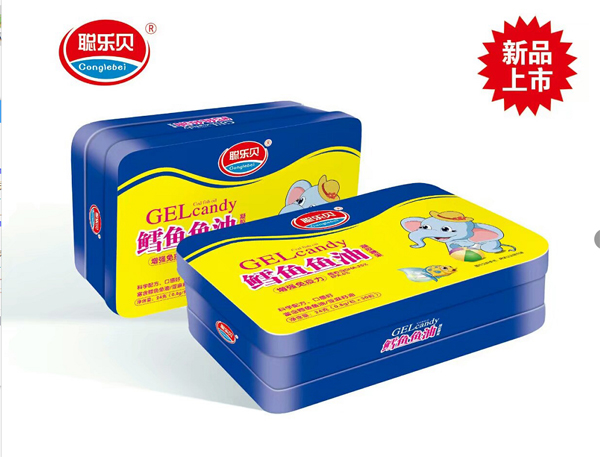 聰樂(lè)貝鱈魚(yú)魚(yú)油凝膠糖果 鐵盒裝