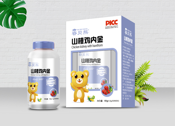 睿貝熊山楂雞內金壓片糖果