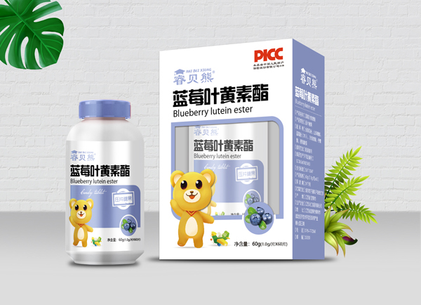 睿貝熊藍莓葉黃素脂壓片糖果