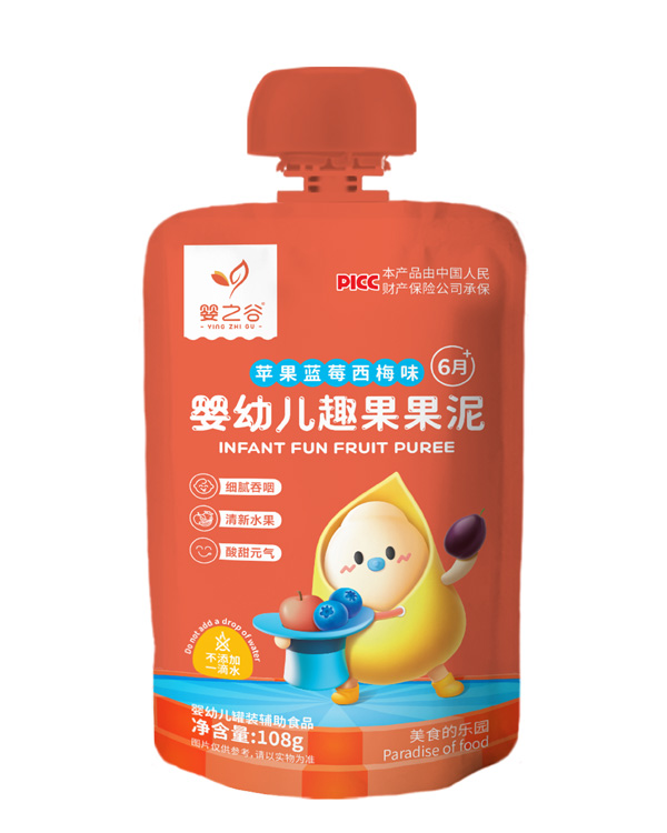 嬰之谷趣果果泥-蘋果藍莓西梅味