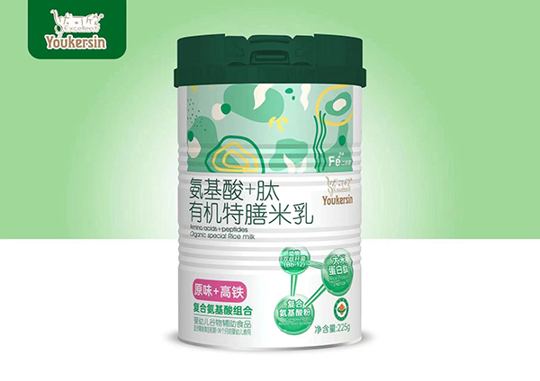 優(yōu)可欣氨基酸+肽有機(jī)特膳米乳 原味+高鐵