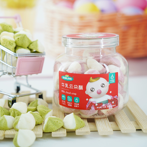 甄育牛乳云朵酥-牛奶原味+火龍果味