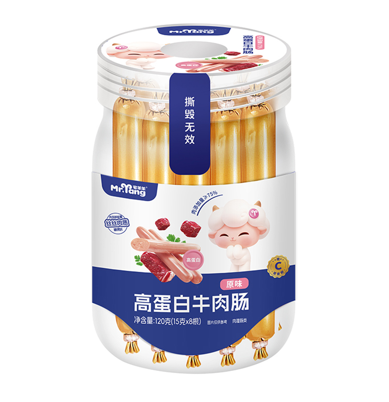宅羊羊高蛋白牛肉腸原味120g