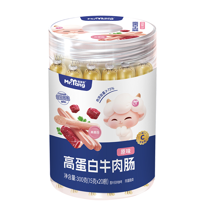 宅羊羊高蛋白牛肉腸原味300g