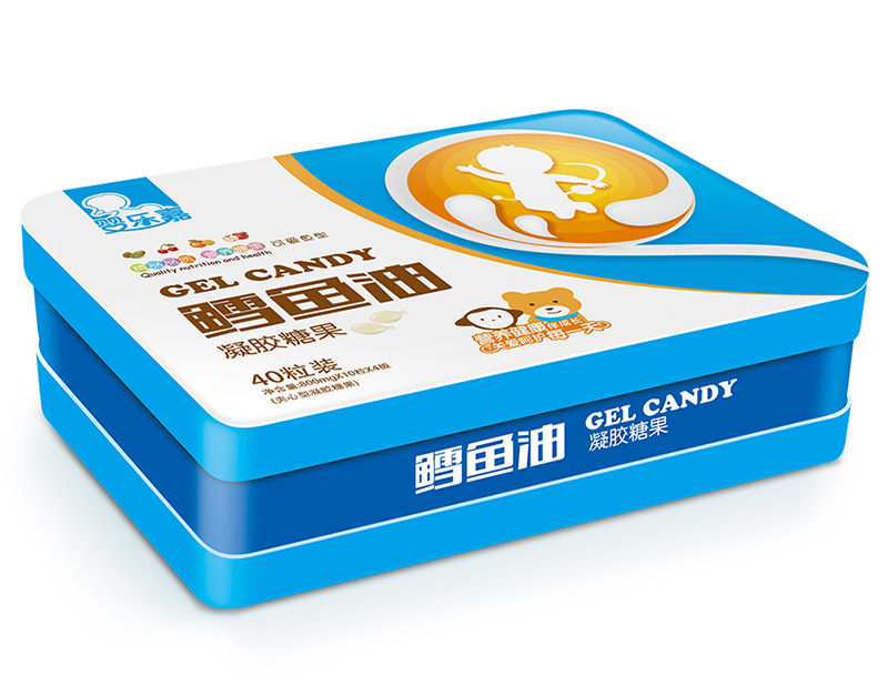 嬰樂(lè)嘉鱈魚(yú)油凝膠糖果鐵盒裝