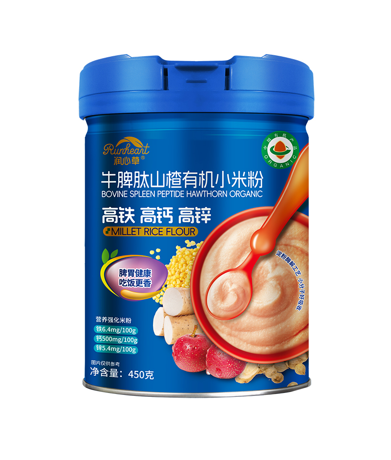 潤心草牛脾肽山楂有機小米粉450克.jpg 潤心草牛脾肽山楂有機小米粉450克.jpg