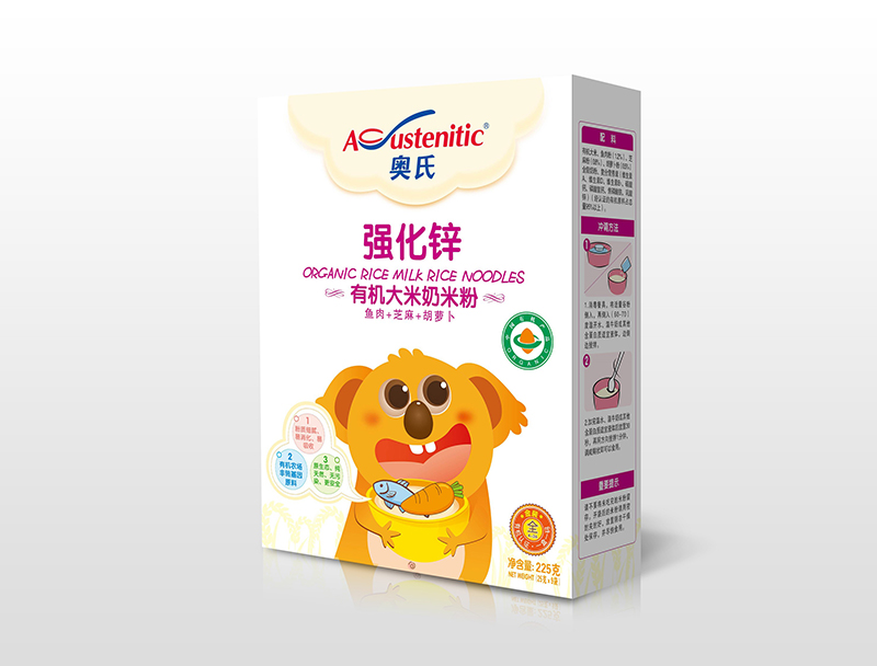 奧氏強(qiáng)化鋅有機(jī)大米奶米粉 225克盒裝
