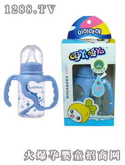 咿咿呀呀標(biāo)準(zhǔn)有柄直身奶瓶125ml