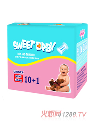 貝貝屋嬰兒紙尿褲M(mǎn)IN10+1PCS