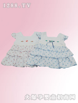 安嬰寶嬰兒波浪裙裝