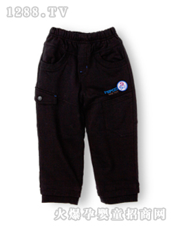 小豬班納黑色長(zhǎng)童褲
