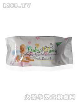舒爾潔嬰兒濕巾白色包裝