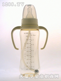 帶柄自動PES奶瓶240mL刻度