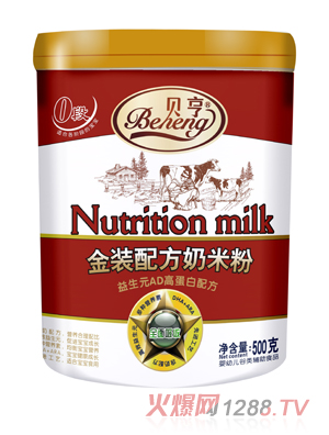 貝亨益生元AD高蛋白奶米粉