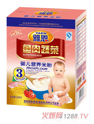 雅恩魚肉蔬菜yinge營養(yǎng)米粉268g