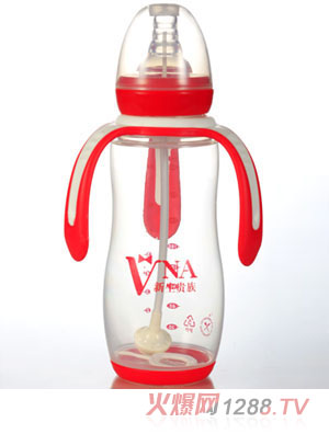 VNA紅盾240ml標口三耳兩用PP奶瓶