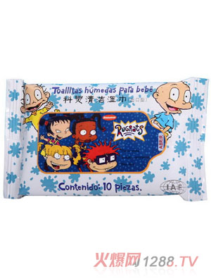 科靈10片卡通清潔濕巾