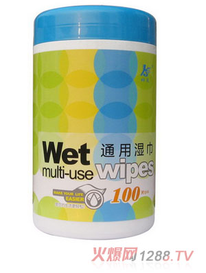 科靈通用100片桶裝濕巾