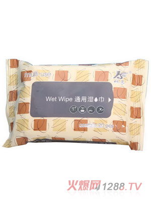 科靈通用濕巾20片