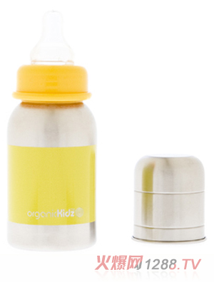 歐可滋不銹鋼標(biāo)口奶瓶黃4oz