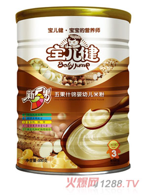 寶兒健新五果罐五果什錦yingye米粉罐裝