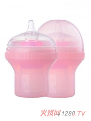 矽利康液體硅膠奶瓶粉色