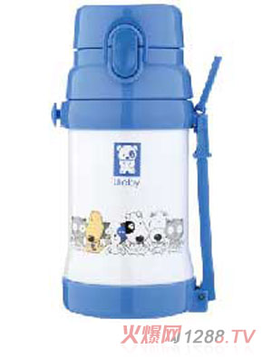 無雙寶貝保溫軟管壺500ML藍(lán)色