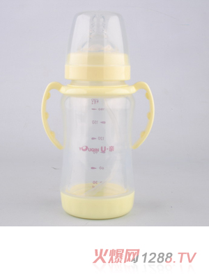 U親A336雙層玻璃奶瓶200ml