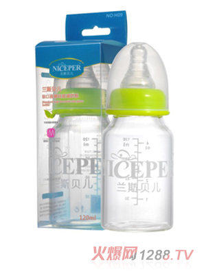蘭斯貝兒標口高硼硅玻璃奶瓶120ml