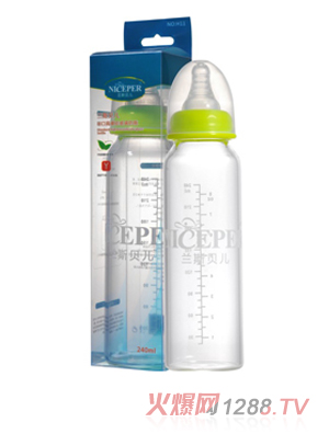 蘭斯貝兒標口高硼硅玻璃奶瓶240ml