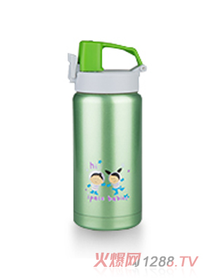 哈爾斯便捷式保溫水杯綠色