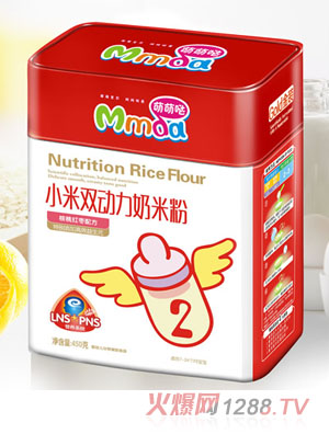 萌萌噠450克方鐵聽核桃紅棗小米奶米粉