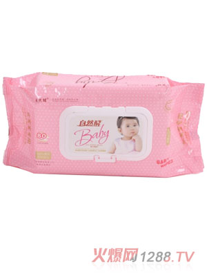自然醒嬰幼兒濕巾（女款）80片