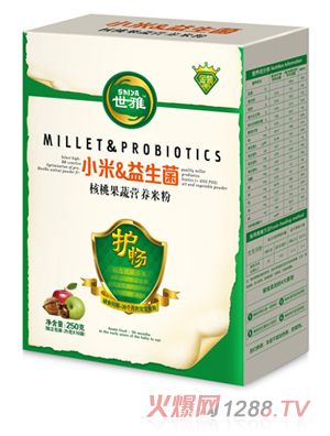 世雅小米益生菌核桃果蔬營(yíng)養(yǎng)米粉