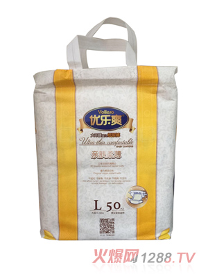 優(yōu)樂爽親膚柔薄大環(huán)腰嬰兒紙尿褲L50片